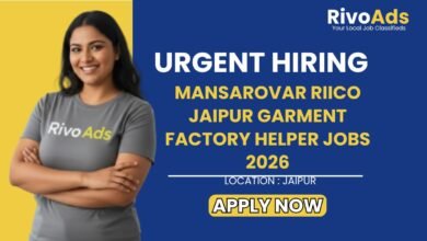 Mansarovar RIICO Jaipur Garment Factory Helper Jobs 2026