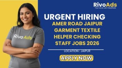 Amer Road Jaipur Garment Textile Helper Checking Staff Jobs 2026