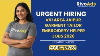 VKI Area Jaipur Garment Tailor Embroidery Helper Jobs 2026