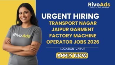Transport Nagar Jaipur Garment Factory Machine Operator Jobs 2026