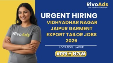 Vidhyadhar Nagar Jaipur Garment Export Tailor Jobs 2026