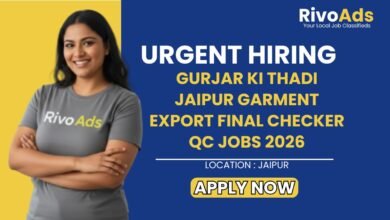 Gurjar Ki Thadi Jaipur Garment Export Final Checker QC Jobs 2026