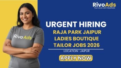 Raja Park Jaipur Ladies Boutique Tailor Jobs 2026