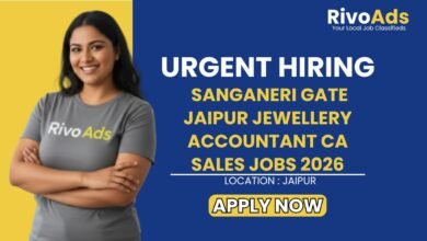 Sanganeri Gate Jaipur Jewellery Accountant CA Sales Jobs 2026
