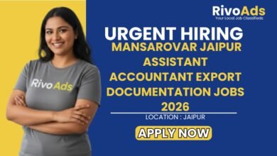 Mansarovar Jaipur Assistant Accountant Export Documentation Jobs 2026