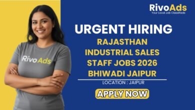 Rajasthan Industrial Sales Staff Jobs 2026 Bhiwadi Jaipur