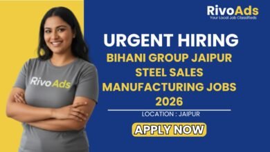 Bihani Group Jaipur Steel Sales Manufacturing Jobs 2026