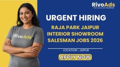 Raja Park Jaipur Interior Showroom Salesman Jobs 2026
