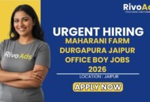 Maharani Farm Durgapura Jaipur Office Boy Jobs 2026