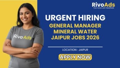 General Manager Mineral Water Jaipur Jobs 2026