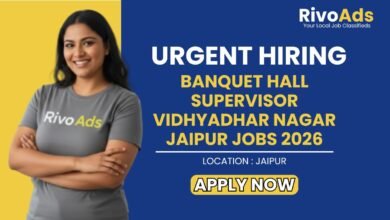Banquet Hall Supervisor Vidhyadhar Nagar Jaipur Jobs 2026