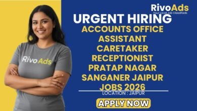 Accounts Office Assistant Caretaker Receptionist Pratap Nagar Sanganer Jaipur Jobs 2026