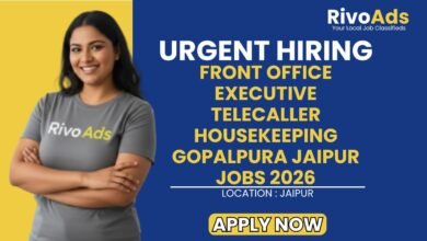 Front Office Executive Telecaller Housekeeping Gopalpura Jaipur Jobs 2026