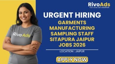 Garments Manufacturing Sampling Staff Sitapura Jaipur Jobs 2026