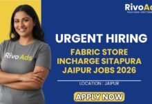 Fabric Store Incharge Sitapura Jaipur Jobs 2026