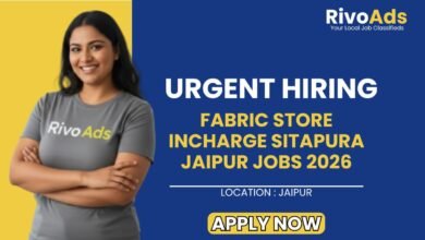 Fabric Store Incharge Sitapura Jaipur Jobs 2026