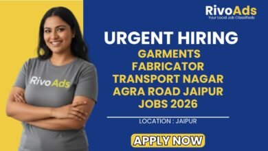 Garments Fabricator Transport Nagar Agra Road Jaipur Jobs 2026