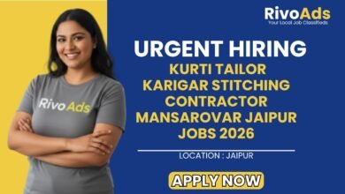 Kurti Tailor Karigar Stitching Contractor Mansarovar Jaipur Jobs 2026