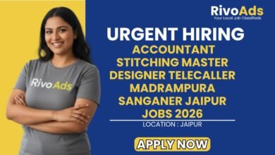 Accountant Stitching Master Designer Telecaller Madrampura Sanganer Jaipur Jobs 2026