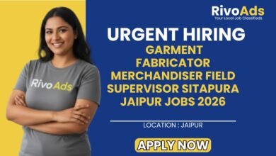 Garment Fabricator Merchandiser Field Supervisor Sitapura Jaipur Jobs 2026
