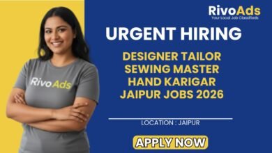 Designer Tailor Sewing Master Hand Karigar Jaipur Jobs 2026