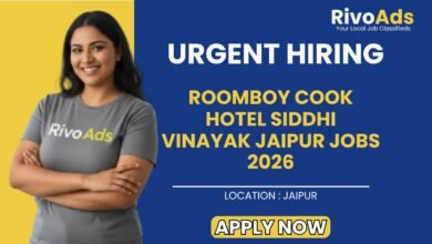 Roomboy Cook Hotel Siddhi Vinayak Jaipur Jobs 2026