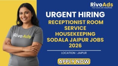 Receptionist Room Service Housekeeping Sodala Jaipur Jobs 2026