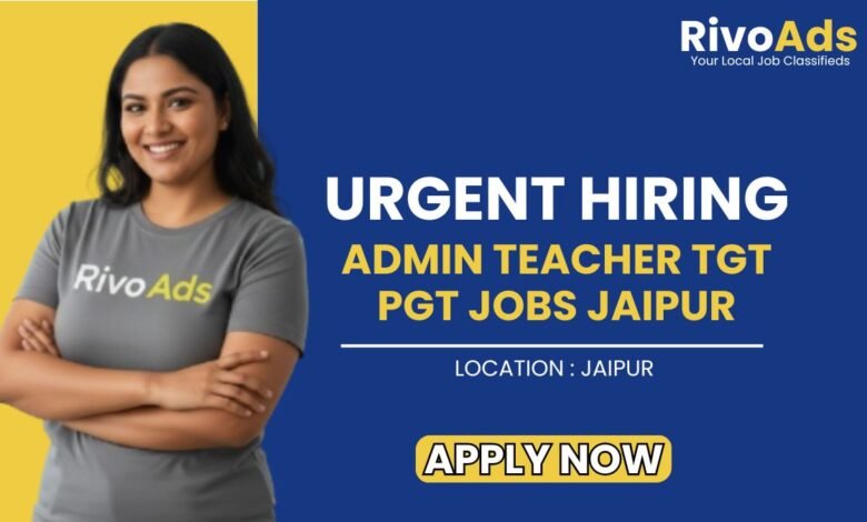 Admin Teacher TGT PGT Jobs Jaipur