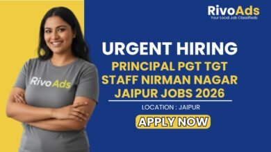 Principal PGT TGT Staff Nirman Nagar Jaipur Jobs 2026