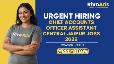 Chief Accounts Officer Assistant Central Jaipur Jobs 2026