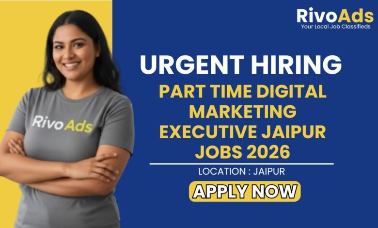 Part Time Digital Marketing Executive Jaipur Jobs 2026