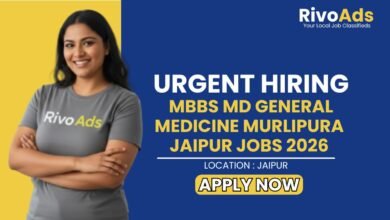 MBBS MD General Medicine Murlipura Jaipur Jobs 2026