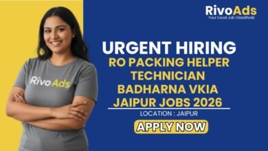 RO Packing Helper Technician Badharna VKIA Jaipur Jobs 2026