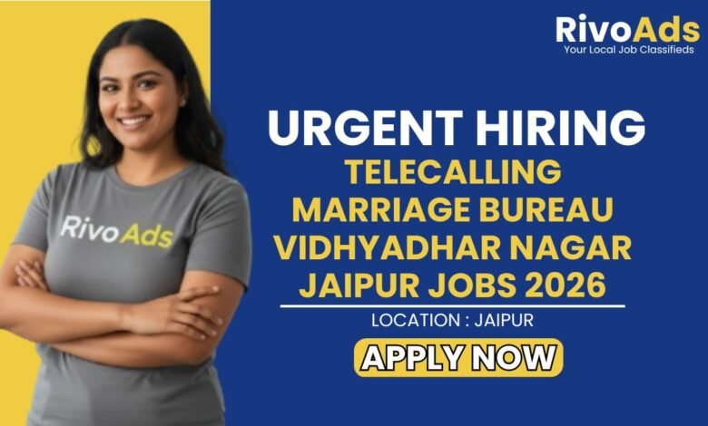 Telecalling Marriage Bureau Vidhyadhar Nagar Jaipur Jobs 2026