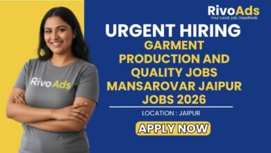 Garment Production and Quality Jobs Mansarovar Jaipur Jobs 2026
