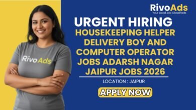 Housekeeping Helper Delivery Boy and Computer Operator Jobs Adarsh Nagar Jaipur Jobs 2026