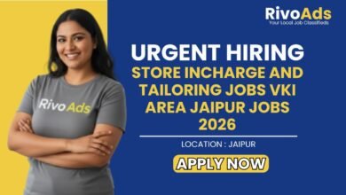 Store Incharge and Tailoring Jobs VKI Area Jaipur Jobs 2026