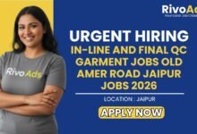 In-line and Final QC Garment Jobs Old Amer Road Jaipur Jobs 2026