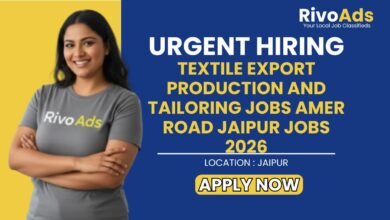 Textile Export Production and Tailoring Jobs Amer Road Jaipur Jobs 2026