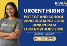 PGT TGT and School Wing Incharge Jobs Jankipuram Lucknow Jobs 2026