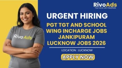 PGT TGT and School Wing Incharge Jobs Jankipuram Lucknow Jobs 2026