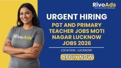 PGT and Primary Teacher Jobs Moti Nagar Lucknow Jobs 2026