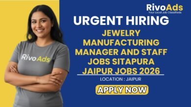 Jewelry Manufacturing Manager and Staff Jobs Sitapura Jaipur Jobs 2026