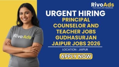 Principal Counselor and Teacher Jobs Gudhasurjan Jaipur Jobs 2026