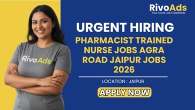 Pharmacist Trained Nurse Jobs Agra Road Jaipur Jobs 2026