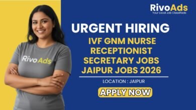 IVF GNM Nurse Receptionist Secretary Jobs Jaipur Jobs 2026