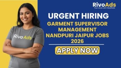 Garment Supervisor Management Nandpuri Jaipur Jobs 2026
