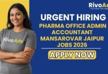 Pharma Office Admin Accountant Mansarovar Jaipur Jobs 2026