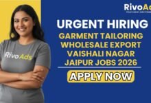 Garment Tailoring Wholesale Export Vaishali Nagar Jaipur Jobs 2026