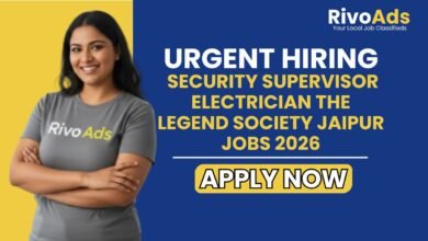 Security Supervisor Electrician The Legend Society Jaipur Jobs 2026